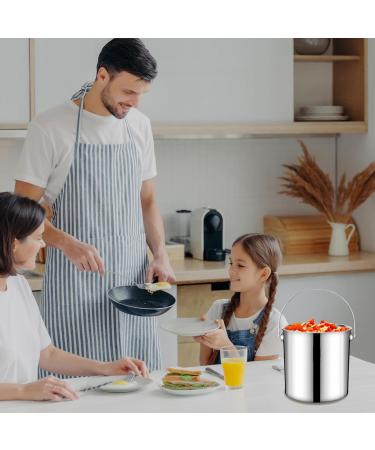 Stainless Steel Bucket 11.5L Metal Bucket with Lid & Handle Leak-Proof Large Bucket for Food Rice Flour Water Oil Indoor Outdoor Use Buckets with Handles - Buy Online on GoSupps.com