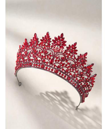 SWEETV Princess Tiara Crown for Women - Bridal Wedding Diadem Headpiece in Red - Buy Online on GoSupps.com