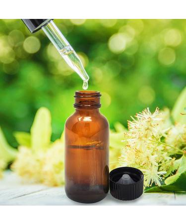Amber Glass Bottles 1 Oz (30 ml) - Pack of 12 Refillable Bottles with Black Cap by Onisavings - Buy Online on GoSupps.com