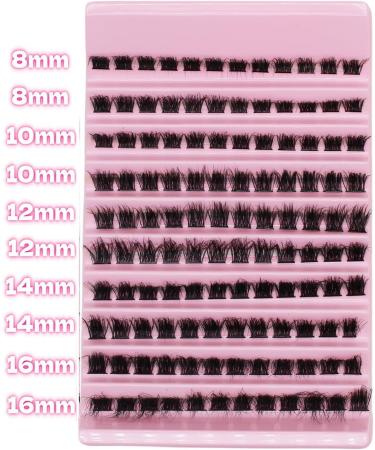 Selawasty 120 Lash Clusters D Curl Mega Volume DIY Eyelash Extensions - Wispy Individual Lashes for At-Home Cluster Extensions (S6-D-8-16MIX) - Buy Online on GoSupps.com