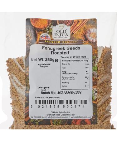 Old India Roasted Fenugreek Seeds 250g - Premium Quality Spice - Buy Online on GoSupps.com