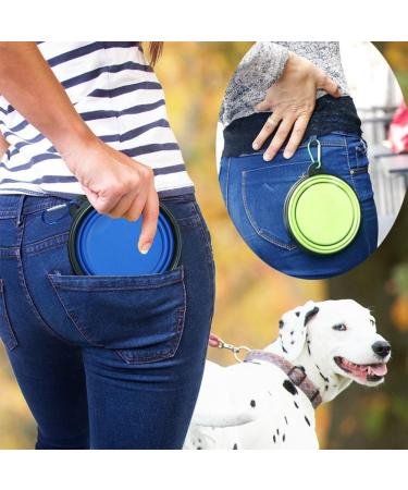 Buy Zuofeng Reisenapf Foldable Dog Water Bowl - Portable Silicone Feeding Set for Cats & Dogs | 3 Colors: Blue Green Red | International Shipping Available - Buy Online on GoSupps.com