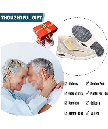 Women s Edema Swollen Boots | Comfortable Adjustable Orthopedic Diabetic Walking Boots | Cozy Surgical Arthritis Footwear for Plantar Fasciitis - Size 8.5 Light Gray - Buy Online on GoSupps.com