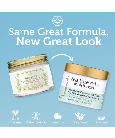 Era Organics Tea Tree Face Moisturizer for Oily Skin - Advanced 7X Balancing Formula with Tea Tree Oil - Non-Greasy Hydration - Buy Online on GoSupps.com
