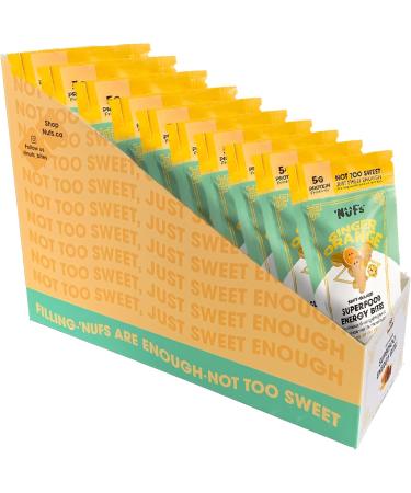 NUFS Superfood Bites - Ginger Orange 10 Pack - Whole Food Low Carb Low Sugar Keto & Paleo Friendly Vegan Energy Bites Made Fresh & Shipped Direct - Buy Online on GoSupps.com