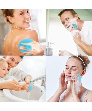 Silicone Face Scrubbers Exfoliator Cleanser Cleansing Brush Pad Men Women Value 3Pack Dry Skin Scrub Scrubby Pore Blackhead Removing Exfoliating-Unique For Girl Sister Best Friend (3 Pack Blue & Pink & Yellow) 3 Pack Mixed Color - Buy Online on GoSupps.com