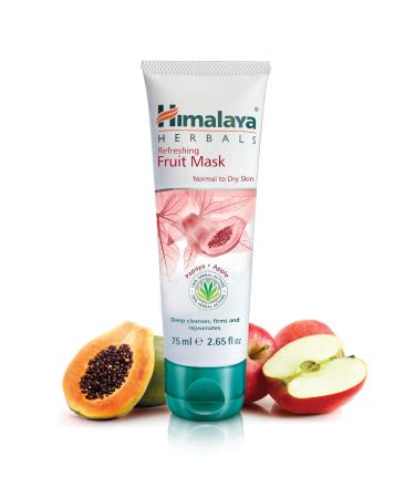 Himalaya Herbals Refreshing Fruit Mask 75ml | Papaya & Apple for Skin Rejuvenation Hydration & Smooth Texture - Best International Shipping - Buy Online on GoSupps.com