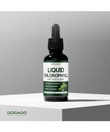 Chlorophyll Liquid Drops (60 ml) Premium Liquid Chlorophyll Drops for Skin Health and Digestive Support - Chlorophyllin Supplement for Women and Men Body Detox - Third Party Tested - Made in USA - Buy Online on GoSupps.com