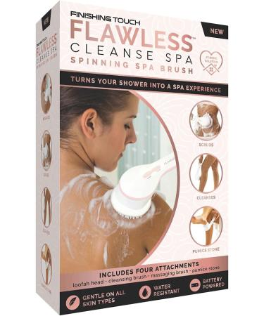 Flawless Cleanse Spa Shower Wand with 4 Attachments - Cordless Bath Brush for Cleansing, Massage, and Exfoliation - Buy Online on GoSupps.com
