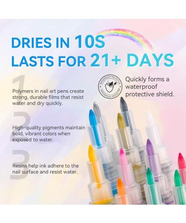 12 Colors Nail Polish Pencil Set - DIY Nail Art Graffiti & Manicure Tools for Perfect Nail Tips - Buy Online on GoSupps.com
