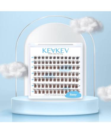 Colored Brown Lash Clusters 84 Pcs - DIY Cluster Eyelash Extensions for Natural Look - Soft and Comfortable - Sunny D-Mix (8-16mm) - Buy Online on GoSupps.com