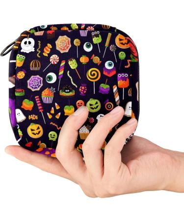 Sanitary Napkin Storage Bag - Halloween Pattern Menstrual Cup Pouch - Multicolor - Buy Online on GoSupps.com