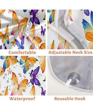 Beard Bib Apron for Men | Non-Stick Waterproof Hair Catcher | Cute Butterflies Design | Perfect for Shaving & Trimming - Buy Online on GoSupps.com