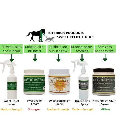 Biteback Products 'Sweet Relief' - Midge Barrier Lotion Spray with Benzyl Benzoate for Insect & Bug Defence Ideal for Outdoor Horse Protection - 1000ml Spray - Buy Online on GoSupps.com