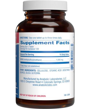 Methylsulfonylmethane MSM Supplement 1000mg - High Strength Soft Tissue & Joint Support Supplement with MSM from OptiMSM - Vegetarian Non-GMO & Made in the USA in cGMP Facilities - 60 Servings - Buy Online on GoSupps.com