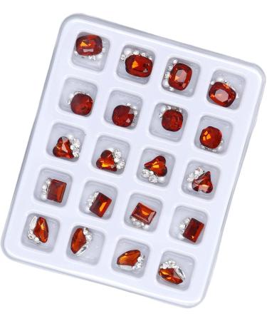 Nail Rhinestones 3D Accessories 20pcs Multiple Shapes Crystal Rhinestones Nail Decoration for Travel (06) - Buy Online on GoSupps.com