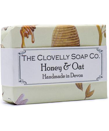 Clovelly Soap Co Natural Handmade Exfoliating Soap Bar with Honey & Oat for all Skin Types 100g - Buy Online on GoSupps.com