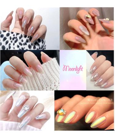 6 Colors Chrome Glitter Powder for Nails - Aurora Mirror Effect Nail Pigment & DIY Salon Glitter - Buy Online on GoSupps.com