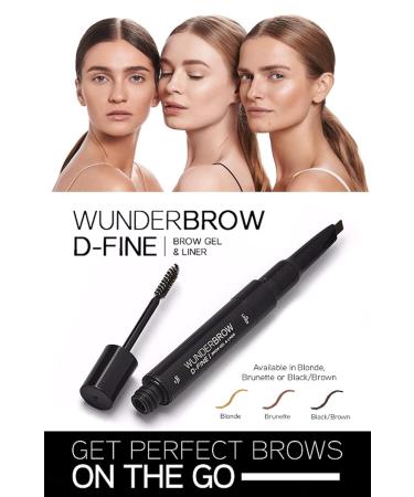 WUNDERBROW D-Fine Brow Pencil & Eyebrow Gel - Brunette (0.007 oz Liner & 0.1 oz Gel) - Buy Online on GoSupps.com