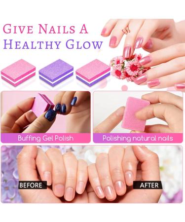 50Pcs Mini Nail Buffers - 100/180 Grit Bulk for Natural & Gel Polish Nails - Double-Sided Nail Buff Set for Smoothing & Buffing - Portable S-pink - Buy Online on GoSupps.com