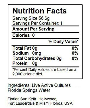 Florida Sun Kefir Generous Portion Cup with 33% More Original Water Kefir Grains | Includes 2 Brewing Bags - Buy Online on GoSupps.com