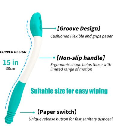 Kirimon Long Reach Toilet Wiping Aid for Limited Mobility - Bottom Buddy for Elderly, Pregnancy & Disabilities - Buy Online on GoSupps.com