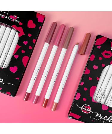 12Pcs Matte Lip Liner Set | Natural Matte Lip Makeup Pencils Waterproof Nude Lip Gloss for Girls Women - Buy Online on GoSupps.com