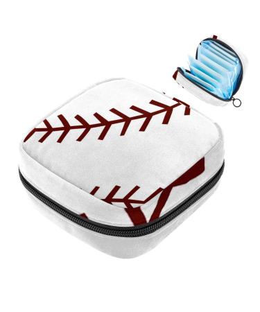 Sport-ball-baseball ladies napkin menstrual pad bag portable menstrual cup pocket with zipper for teenagers girls women women