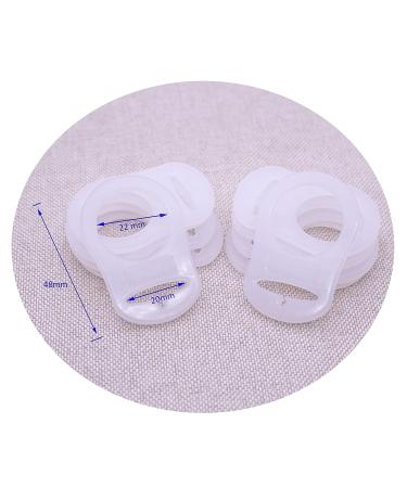 10pcs White Silicone Adapter Rings for Button Style Baby Pacifier Clips - Buy Online on GoSupps.com