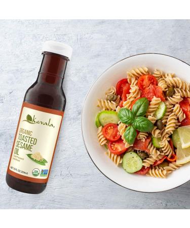 Organic Toasted Sesame Oil 12oz - BPA-Free Plastic Bottle | Premium Quality - Buy Online on GoSupps.com