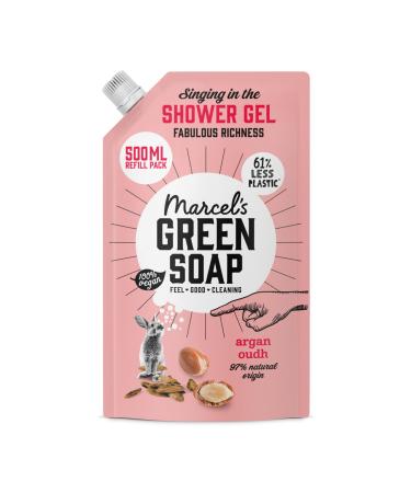 Marcel's Green Soap Marcels Green Soap Refill with Argan & Oudh shower gel Washing lotion 100 environmentally friendly 100 vegan 97 biodegradable 500 ml