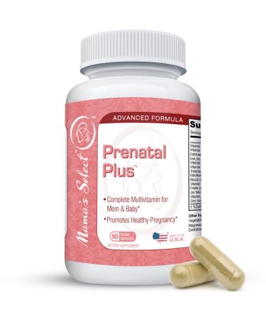 Mama s Select Prenatal Plus Natural Prenatal Vitamins for Women 1 a Day Serving Methylfolate Complete Vitamins for Pregnant Women and Women Trying to Conceive - Easy to Swallow - 90 Veggie Capsules