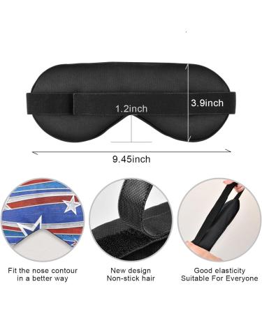 Haskirky Light Blocking Eye Mask - Breathable & Adjustable for Men and Women - Ideal for Travel, Yoga, Meditation - Deep Sleep Goodies - Blue/Red/White - Buy Online on GoSupps.com