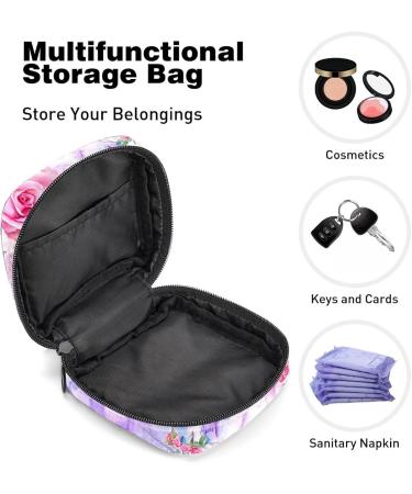 Women's Portable Period Kit - Bonds Storage Pockets Holder in White Floral Pattern | Feminine Product Bag for Girls - Buy Online on GoSupps.com