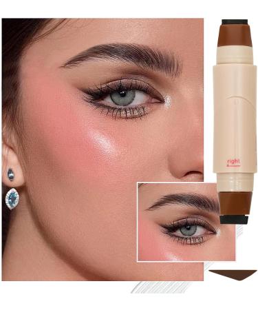 Double Tip Eyeliner Pen 2ml Smudge Resistant Makeup Stamp for Easy Application Portable Lightweight Design with Smooth Gliding Cosmetic Tool for + Women Travel Outdoor Brown - Buy Online on GoSupps.com