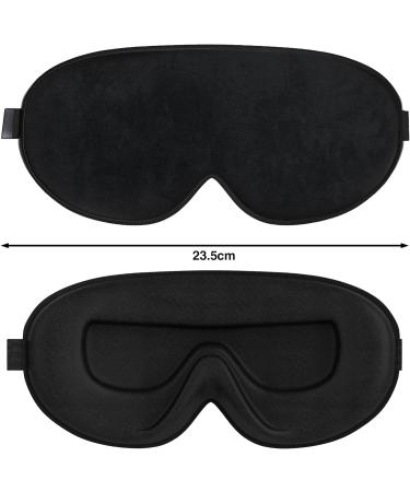 UAMAL 100% Blackout Sleep Mask for Men & Women - 3D Zero Pressure Sleeping Mask with Adjustable Strap - Premium BLACK Eye Mask for Sleeping - Travel Essentials - Buy Online on GoSupps.com