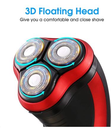 KEMEI Men's Rotary Cordless Razor - 3D Electric Rechargeable Waterproof Beard & Sideburn Trimmer - Buy Online on GoSupps.com