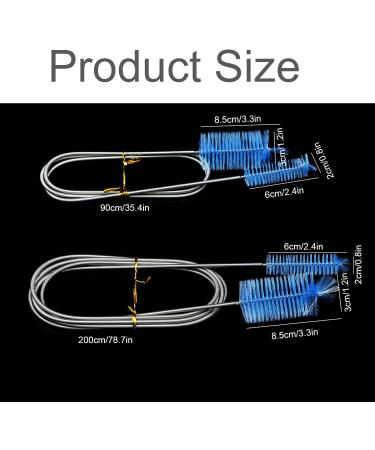 200cm Aquarium Cleaning Brush Set | Flexible Double Hose & Filter Tube Brush - Best Nylon Cleaner for Aquariums - Buy Online on GoSupps.com