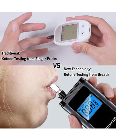 Rechargeable Ketone Breath Analyzer with 10 Mouthpieces for Keto Diet Testing - Buy Online on GoSupps.com