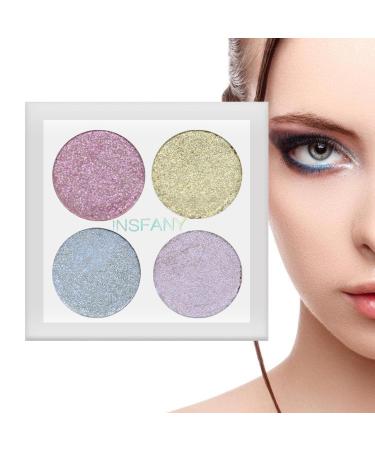 Highlight Eyeshadow Palette 4-Color Long Lasting Eye Shadow Powder Palette | Beauty Makeup For Wedding Travel Dating And Daily Life Pochy