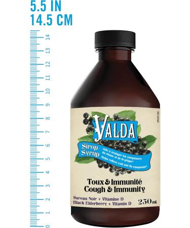 Valda Cough & Immunity Syrup- Black Elderberry + Vitamin D 250 ml - Buy Online on GoSupps.com