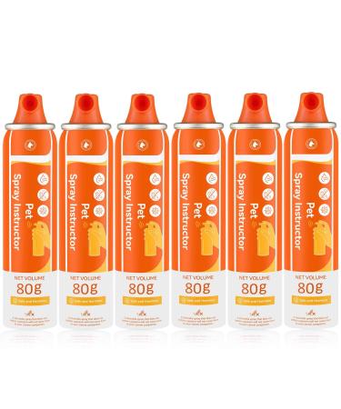 Spray Corrector for Dogs 80ml. 6 Pack Spray Corrector Dog Trainer Stops Barking Jumping Up Place Avoidance Aggression Dog Fighting and Food Stealing. Easy Safe Humane and Efficient Orange-6pk