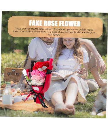 Artibetter Immortal Bouquet Forever Flower Real Rose Petals Eternal Rose Flower Bouquet Preserved Flowers Flores Soap Rose Bouquet Scented Soap Bouquet Fake Rose Artificial Roses Soap Flower - Buy Online on GoSupps.com