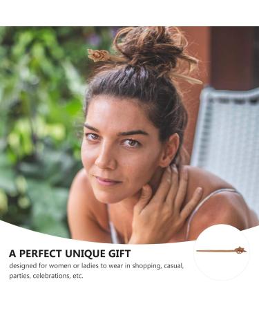 Vintage Wooden Hair Chopsticks - Peony Updo Hairpin for Girls | International Shipping - Buy Online on GoSupps.com