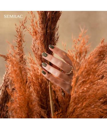 SEMILAC 421 Baobab Green Nail UV Gel Polish | Long Lasting and Easy to Apply | Soak off UV/Led | Perfect for Home and Professional Manicure and Pedicure 7 ml - Buy Online on GoSupps.com
