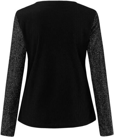 Women's Fitted Long Sleeve Henley Shirt | Slim Fit Ribbed Knit Top - X-Large Black - Buy Online on GoSupps.com