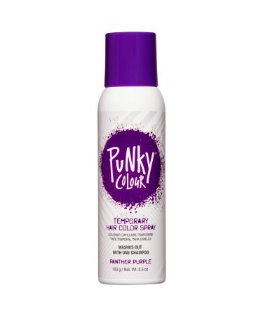 Punky Temporary Hair Color Spray-On Panther Purple Non-Damaging Instant Hair Dye No Bleaching Needed Non-Sticky Washable and Leaves No Residue 3.5 oz 1 Pack 3.5 Ounce (Pack of 1) Panther Purple