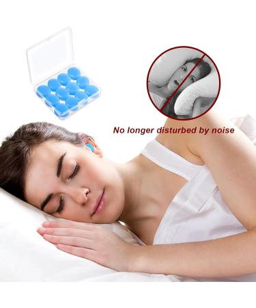 12 Pairs Soft Silicone Earplugs - Pink & Blue Deformable & Comfortable for Sleeping & Swimming - Hygiene Protection - Buy Online on GoSupps.com