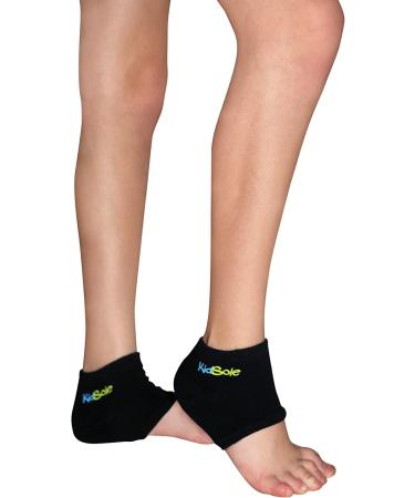 KidSole Gel Heel Strap for Kids with Heel Sensitivity - 2 Pair Pack (Kids Sizes 1-6, Black) - Ideal for Severs Disease & Plantar Fasciitis - Buy Online on GoSupps.com