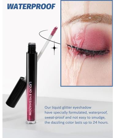 Waterproof Liquid Glitter Eyeshadow Set 3 Colors Brown Grey Silver Shimmer Metallic Eyeshadow High Pigmented Quick-Drying Long Lasting Sparkling Colored Eye Shadow Halloween Makeup for Women-A 01+02+03 Silver + Brown + Grey - Buy Online on GoSupps.com
